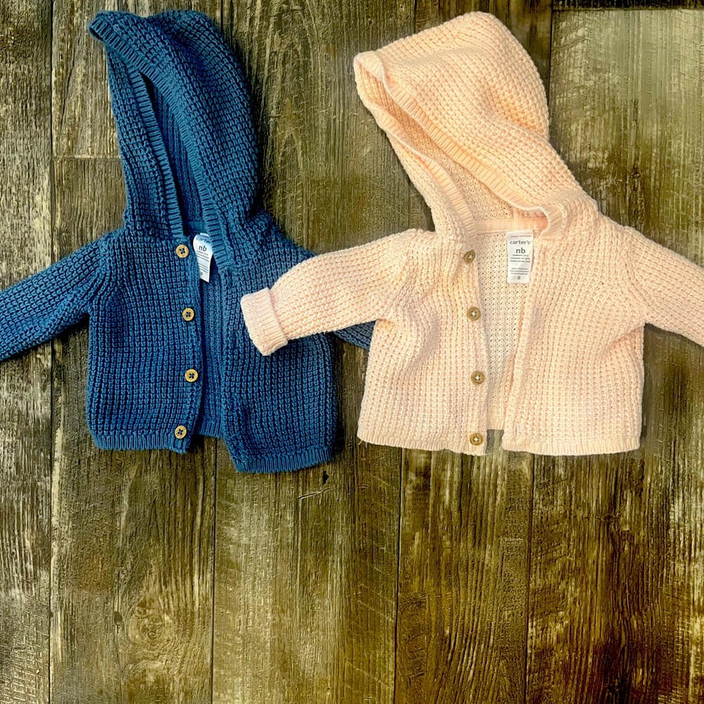 Carters Sweaters for newborn twins
